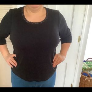 EUC black Laura Ashley shirt